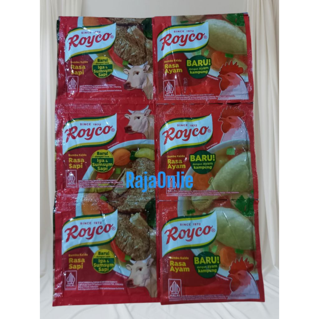 Jual Royco Bumbu Penyedap Sachet Rasa ayam / Rasa Sapi (1 Renteng Isi ...