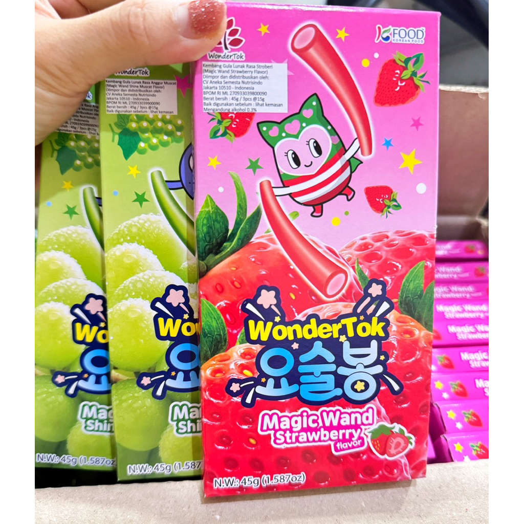 Jual Wonder Tok Magic Wand Strawberry Muscat Jelly 45gr Snack Korea ...