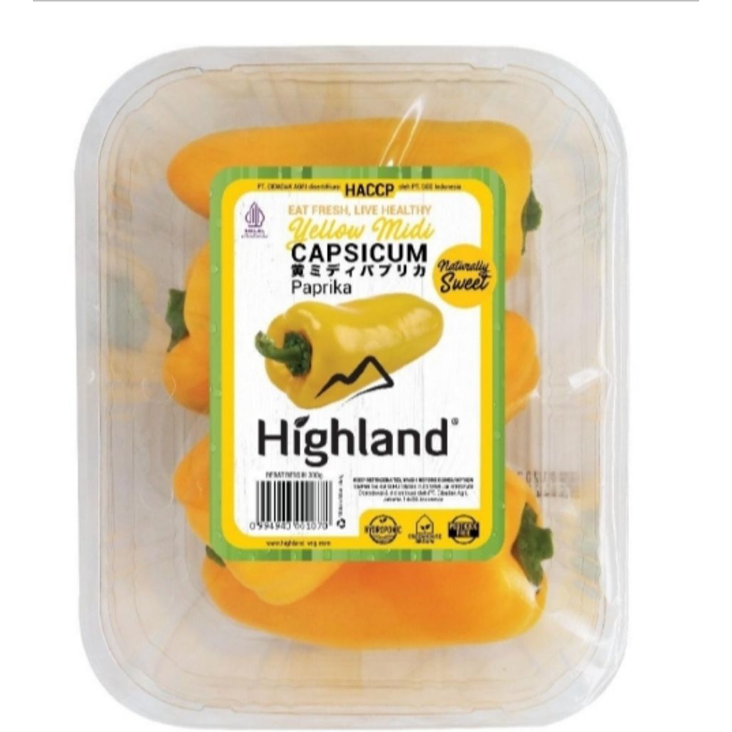 Jual Highland Capsicum Midi Yellow pack 300gr | Shopee Indonesia