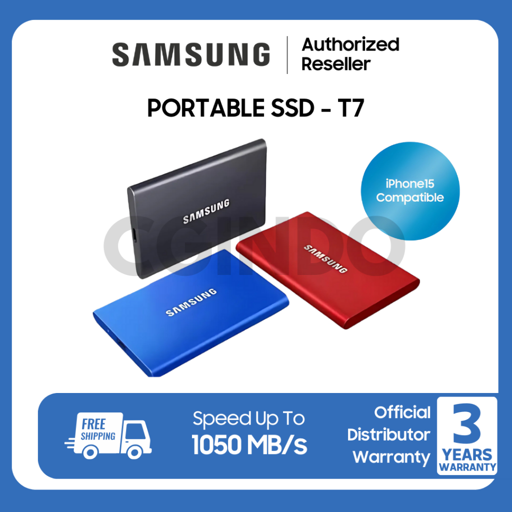 Samsung T7 Shield SSD Portable SSD 1TB SSD 2TB SSD 4TB SSD External SSD  Eksternal SSD Samsung WD SSD SANDISK Garansi Tahun
