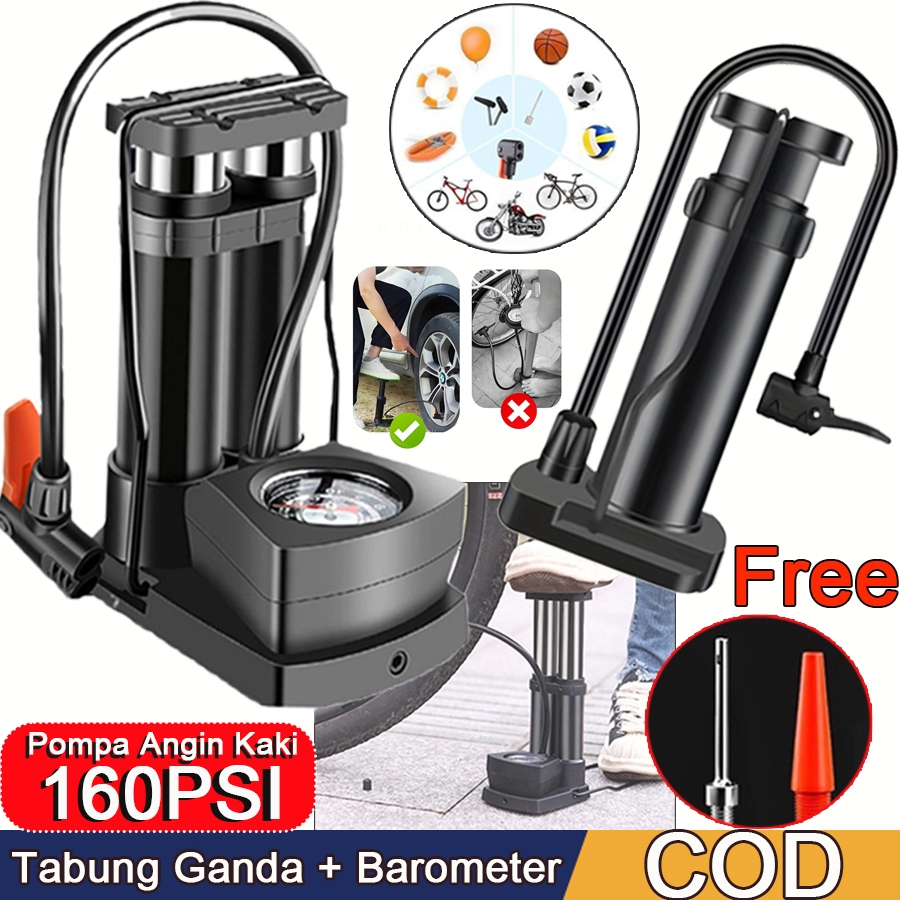 Jual 【COD】Pompa Ban Premium Portable 160PSI Pompa tekanan tingg Sepeda ...