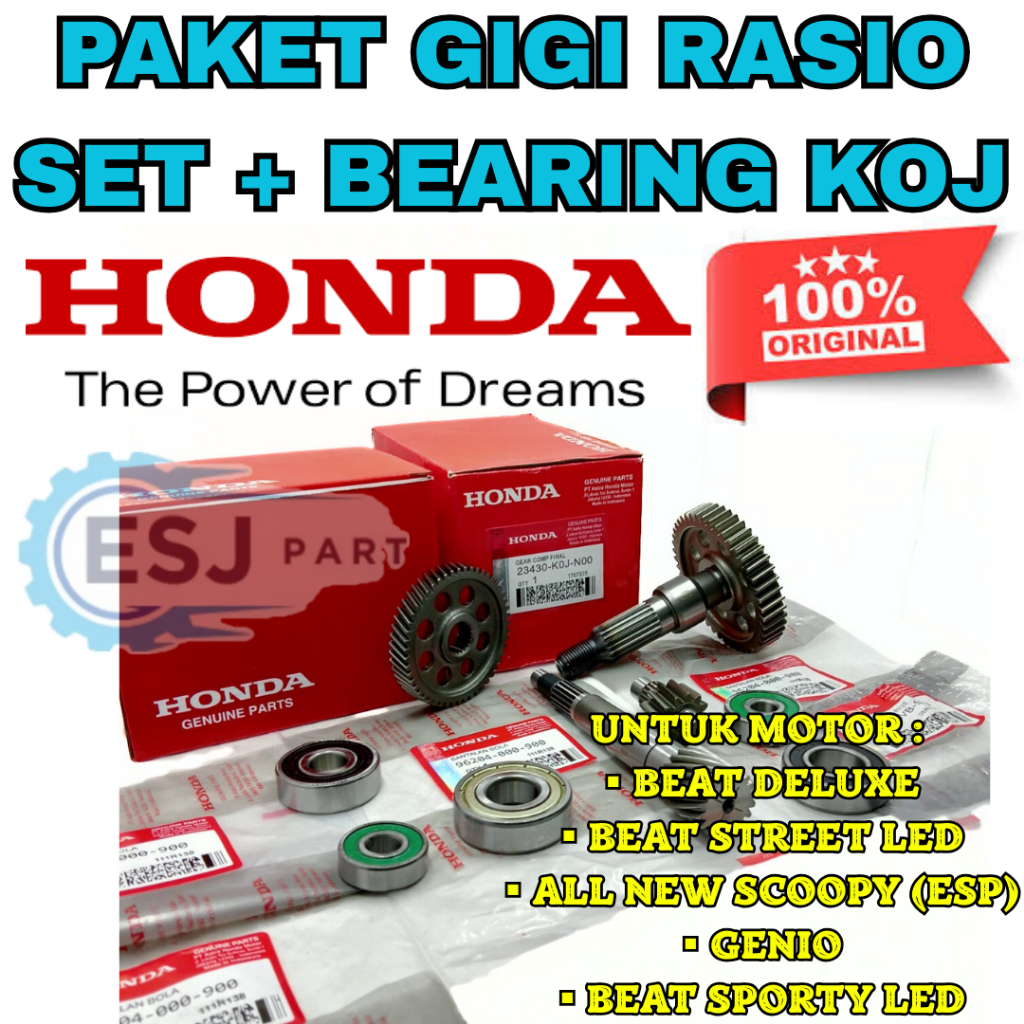 Jual GIGI GEAR RASIO SET KOMPLIT + BEARING 5PCS KODE KOJ HONDA BEAT ALL ...
