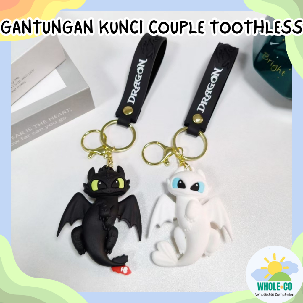 Jual Gantungan Kunci Couple Toothless Premium Night Furry How To Train ...