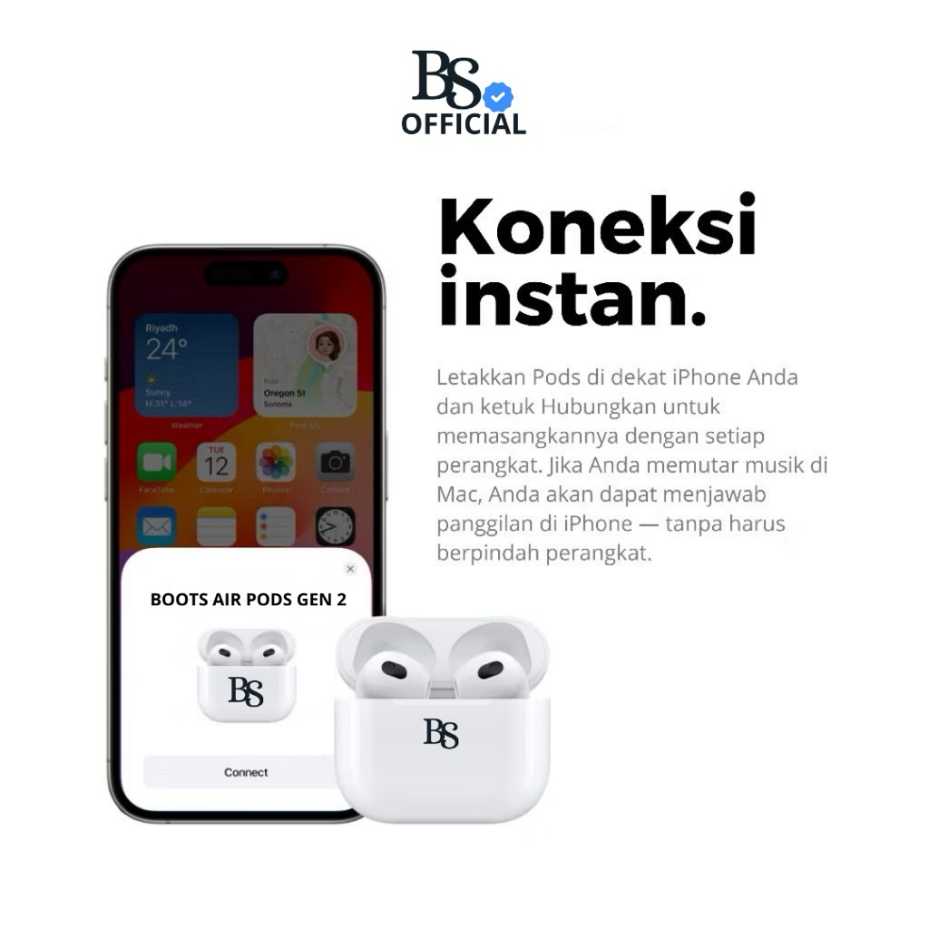 Jual [ FREE CASING ] TWS BLUETOOTH GEN 2 GENERATION WIRELESS CHARGING ...
