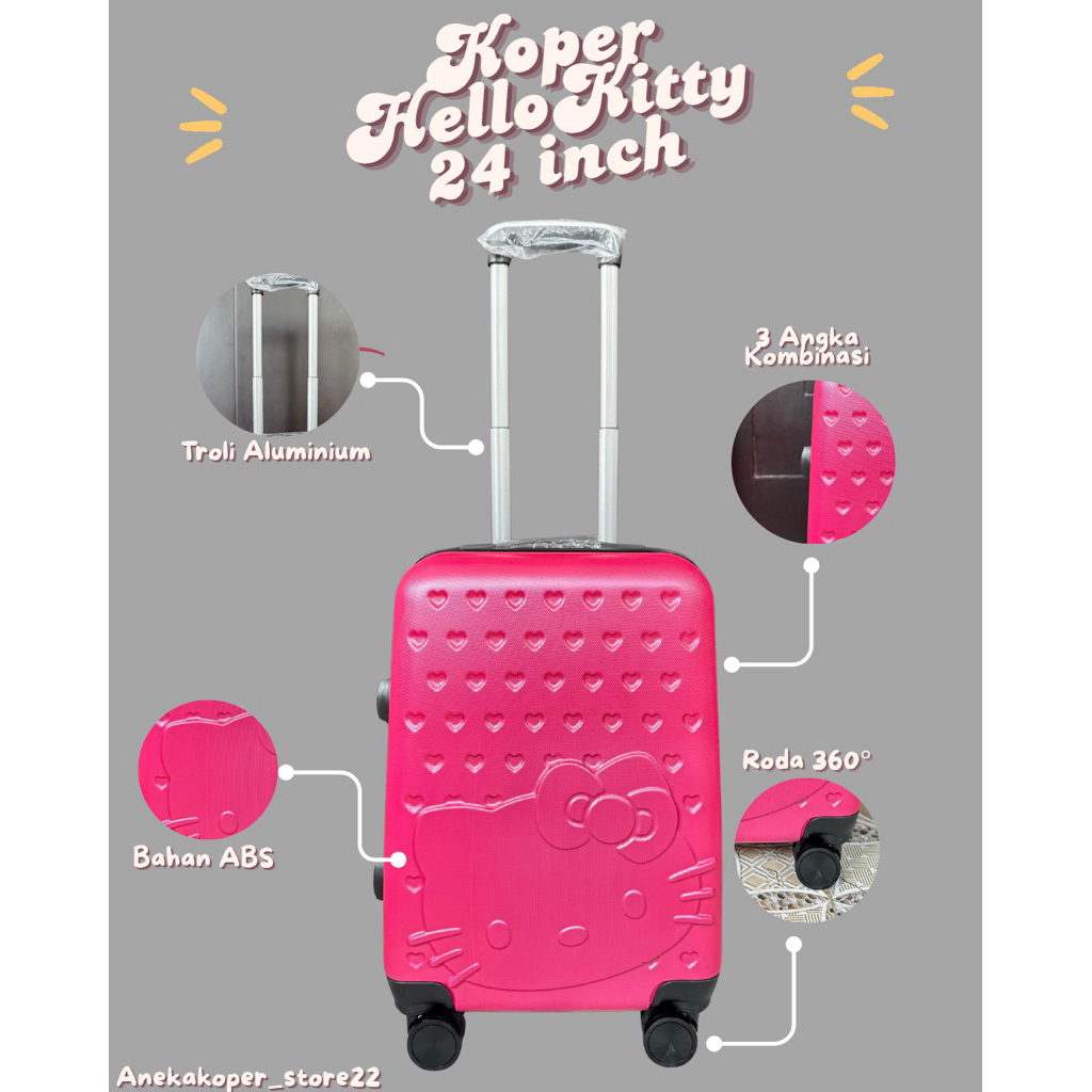 Jual KOPER HELLOKITTY 24 INCH/KOPER KARAKTER/KOPER LUCU/KOPER ANAK ...
