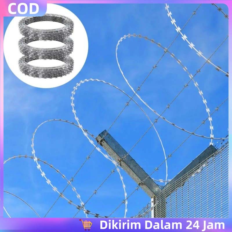 Jual 50mtr Kawat Silet Anti Maling | Kawat Duri Razor Wire Pengaman ...