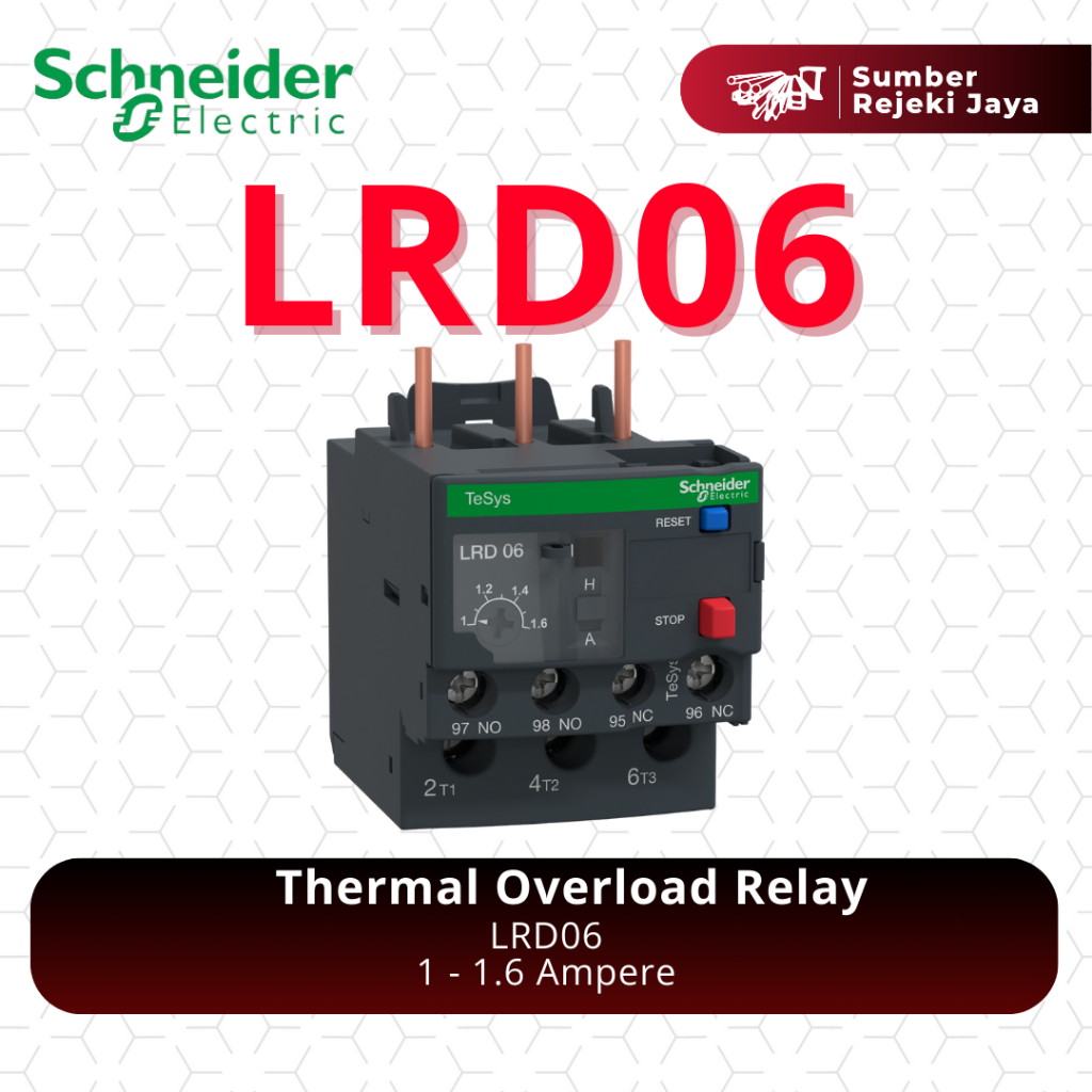 Schneider Thermal Overload Relay LRD06 1 - 1.6A