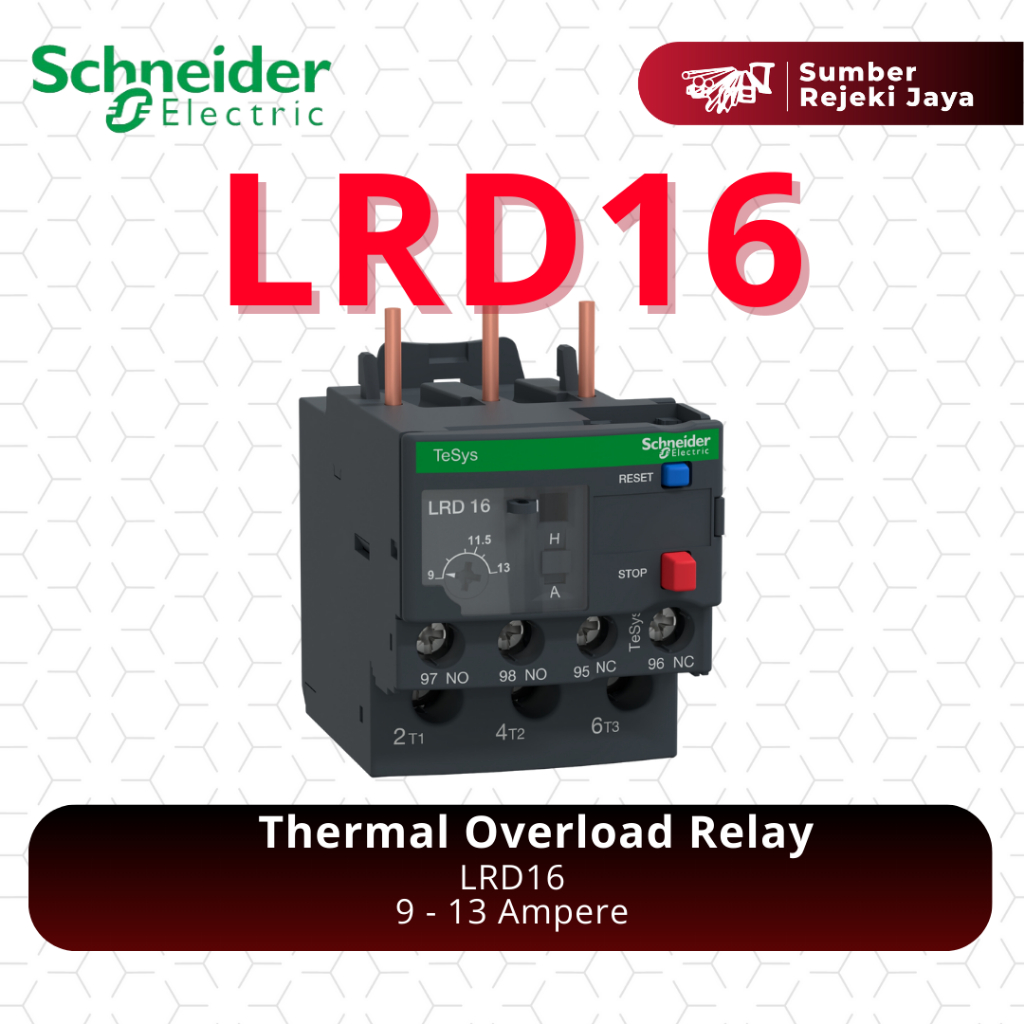 Schneider Thermal Overload Relay LRD16  9 - 13A