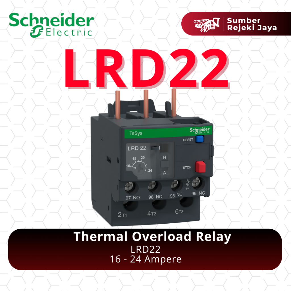 Schneider Thermal Overload Relay LRD22 16 - 24A