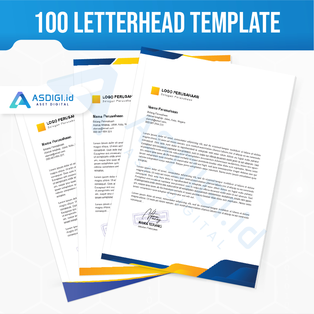 Jual 100 Template Layout Kop Surat Vektor (KSR-001) | Shopee Indonesia