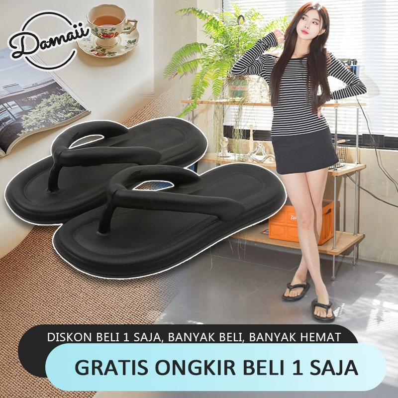 Jual Sendal Jepit Wanita Jelly Karet Dewasa Kekinian Empuk EVA Sandal ...