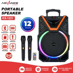 Advance speaker bluetooth bass KS-1221 salon aktif bluetooth full bass speaker bluetooth 12inch speaker mic wireless speaker subwoofer Garansi resmi 1 tahun
