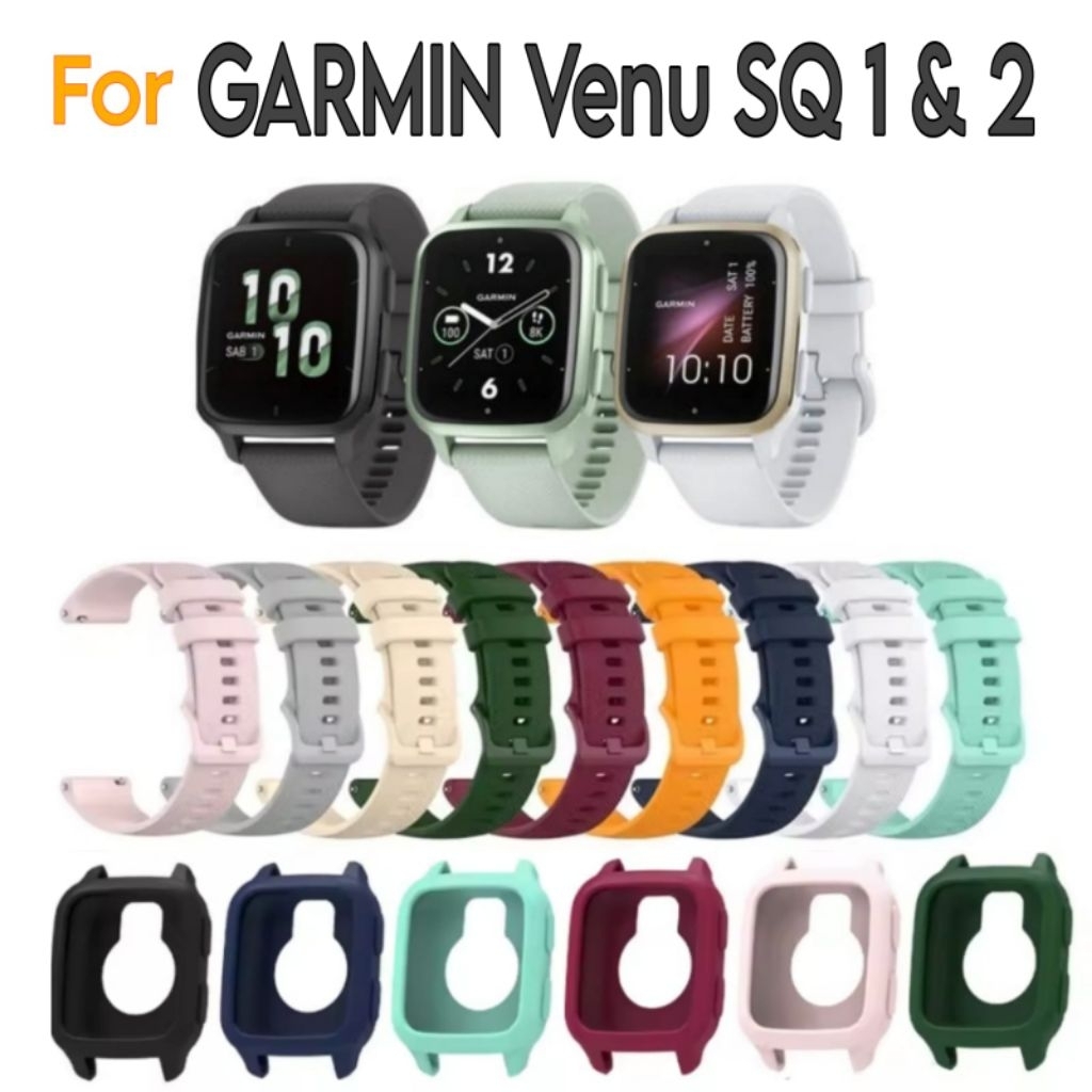 Strap Bumper Silicone GARMIN VENU SQ 1 2 Music Ruber Silikon Tali 20mm