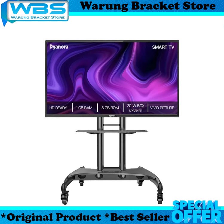 Jual Rodson RTC1500 Bracket TV stand standing roda 32-80 inch kualitas ...