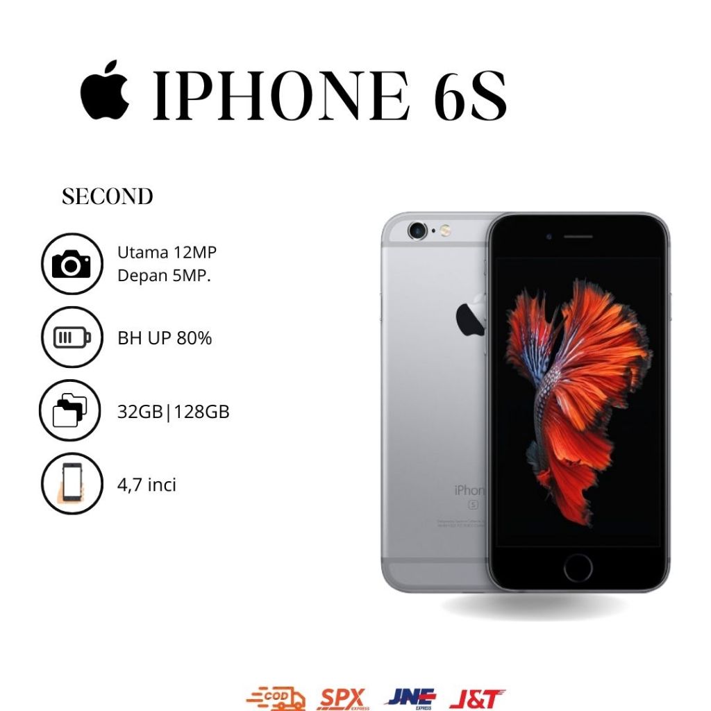 HP IPHONE 6S SECOND DAN MURAH KAPASITAS PENYIMPANAN 32GB DAN 128GB || MINUS  WIFI ONLY