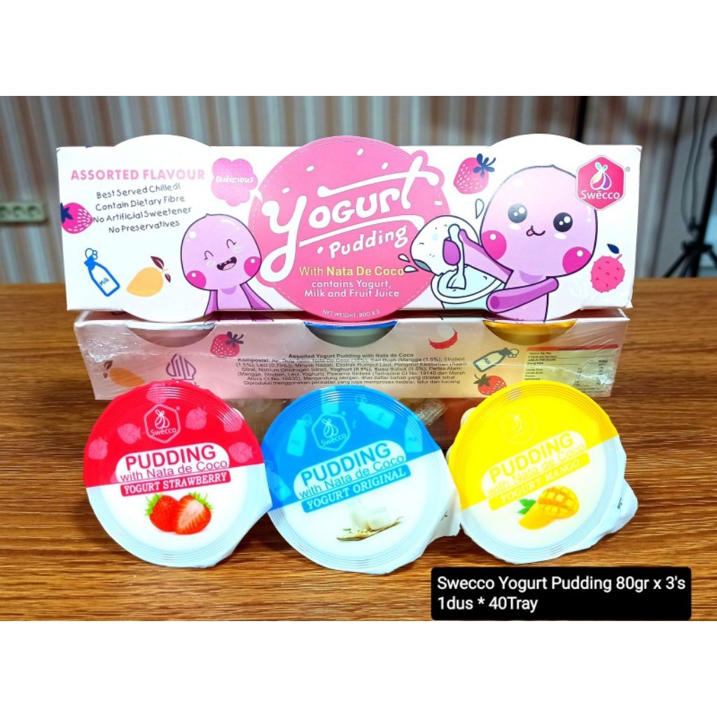 Jual Swecco Pudding With Nata De Coco Pudding Fruit Assorted / Yogurt ...