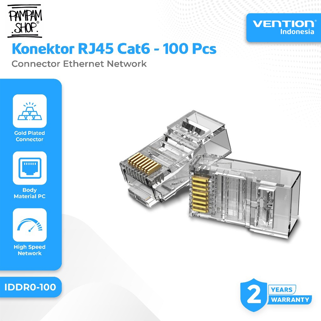 Jual VENTION IDDR0-100 Konektor LAN RJ45 Cat6 UTP Modular Gigabit Jack ...