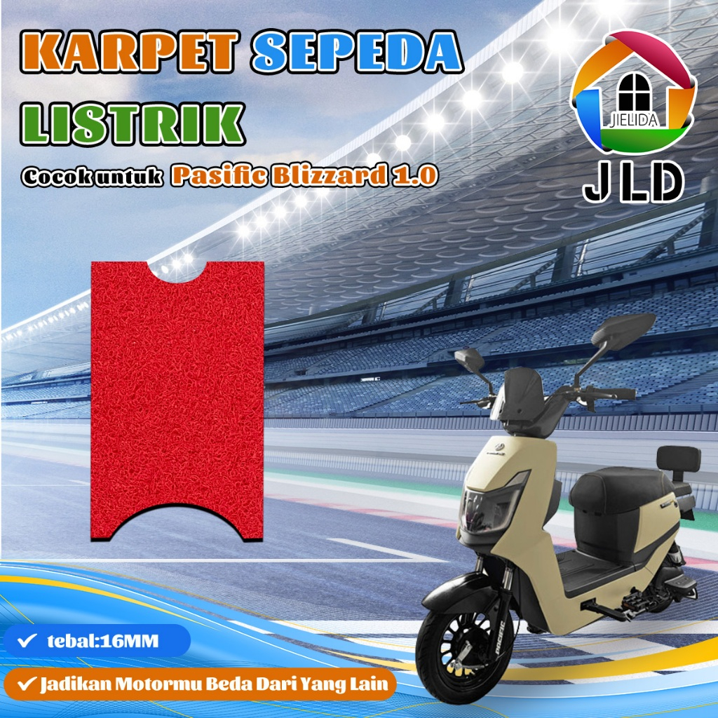 JieLiDa Karpet Khusus Sepeda Listrik Pvc Mie Bihun Custom Karpet Sepeda Listrik Pasific Blizzard 1.0
