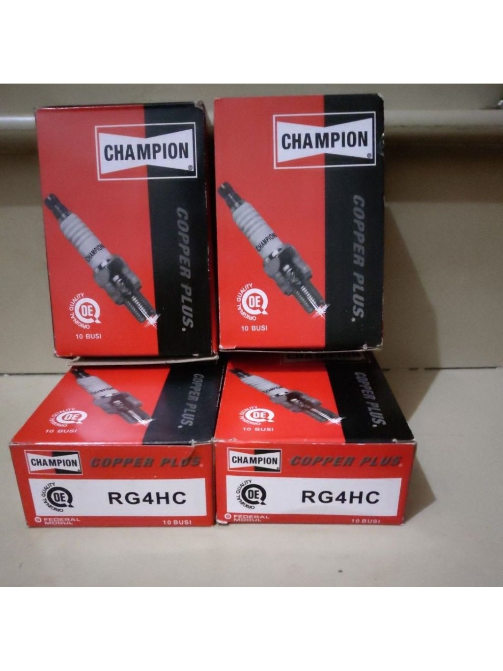 Jual Busi motor CHAMPION RG4HC kepala panjang 1box isi 10 pc | Shopee ...