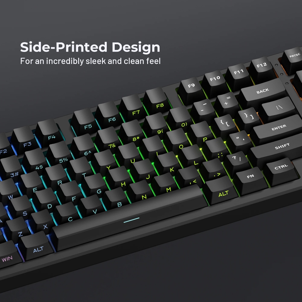 Jual XVX Jet Black Shine Through Keycaps Side Print 136 Keys OEM ...