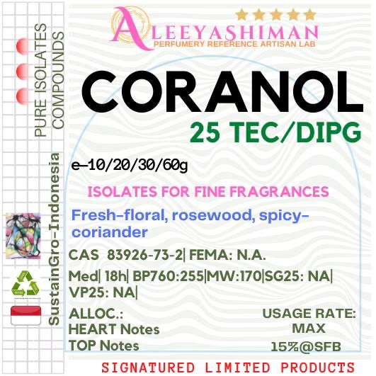 Jual AleyaashimanFF-COR62 – Coranol: Pure Isolate and/or Aroma Chemical ...