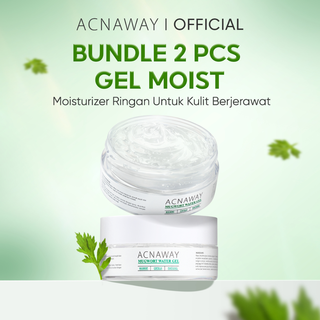 Jual ACNAWAY 2PCS Mugwort Water Gel Moisturizer - Moisture Gel Pelembab ...