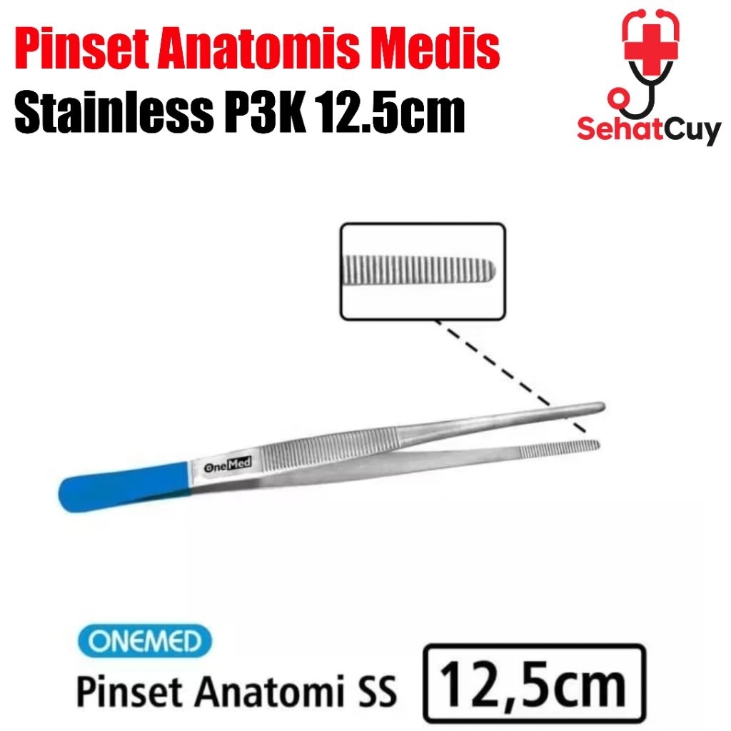 Jual Pinset Anatomis Medis 12.5cm Stainless Steel ONEMED | Shopee Indonesia