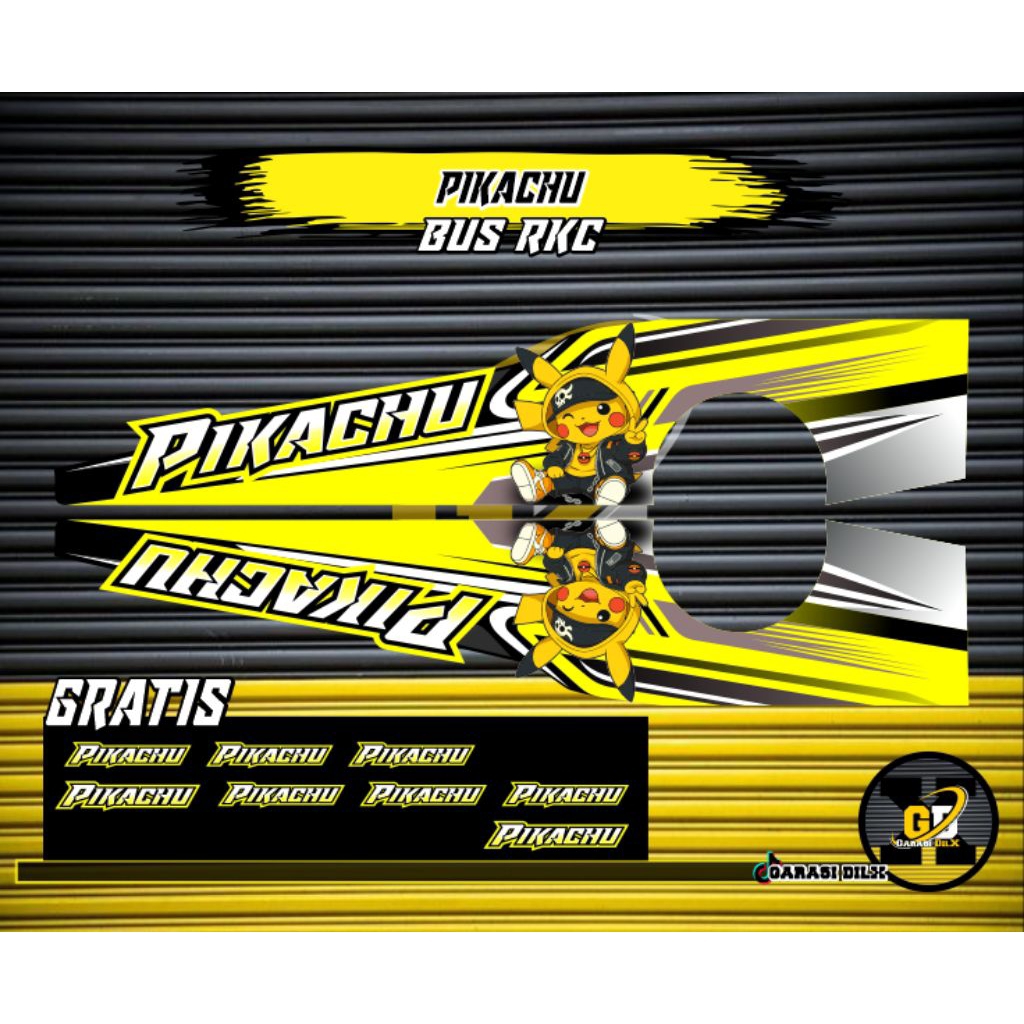 Jual stiker livery miniatur bus RKC (sudah cutting) series POKEMON ...