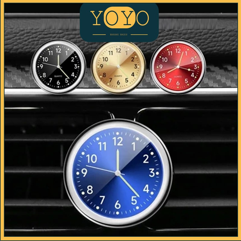 Jam Mobil Analog Dashboard Digital Jam Elektronik Tempel Dashboard Mobil SUV Universal