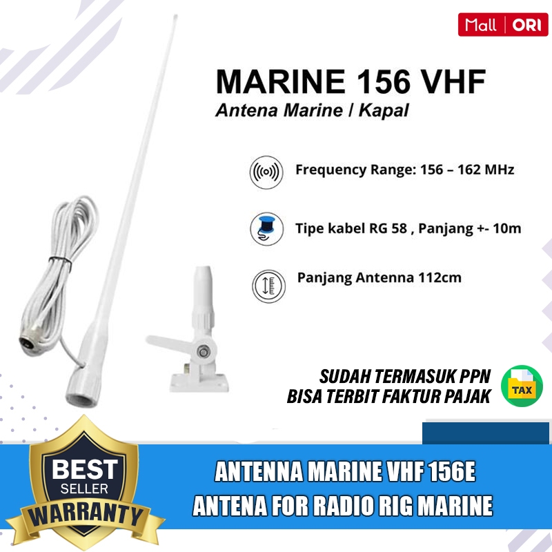 Jual ANTENNA Radio RIG Marine 156E VHF Marine 156-E 156E 156 E Antenna ...