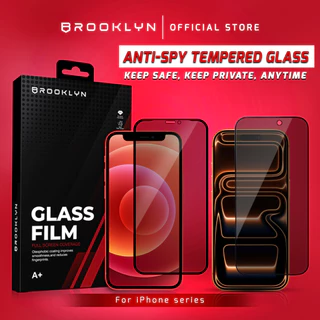 Brooklyn Privacy Tempered Glass iPhone 17/16/15/14/13/12/11/XR XS MAX Mini Pro Plus Air Anti Spy Protection