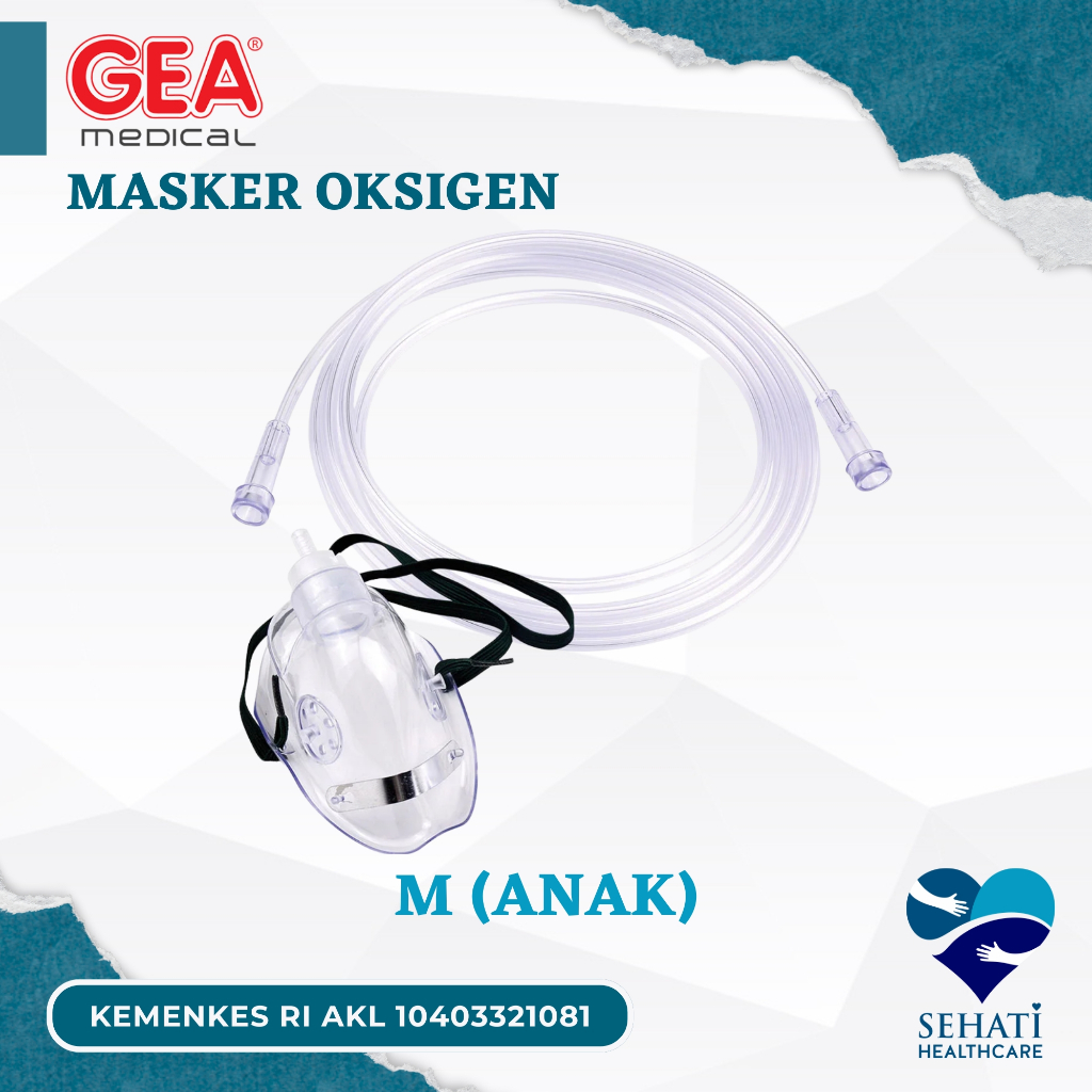 Jual Gea Masker Oksigen M Anak Alat Bantu Selang Penapasan Nafas Nasal ...
