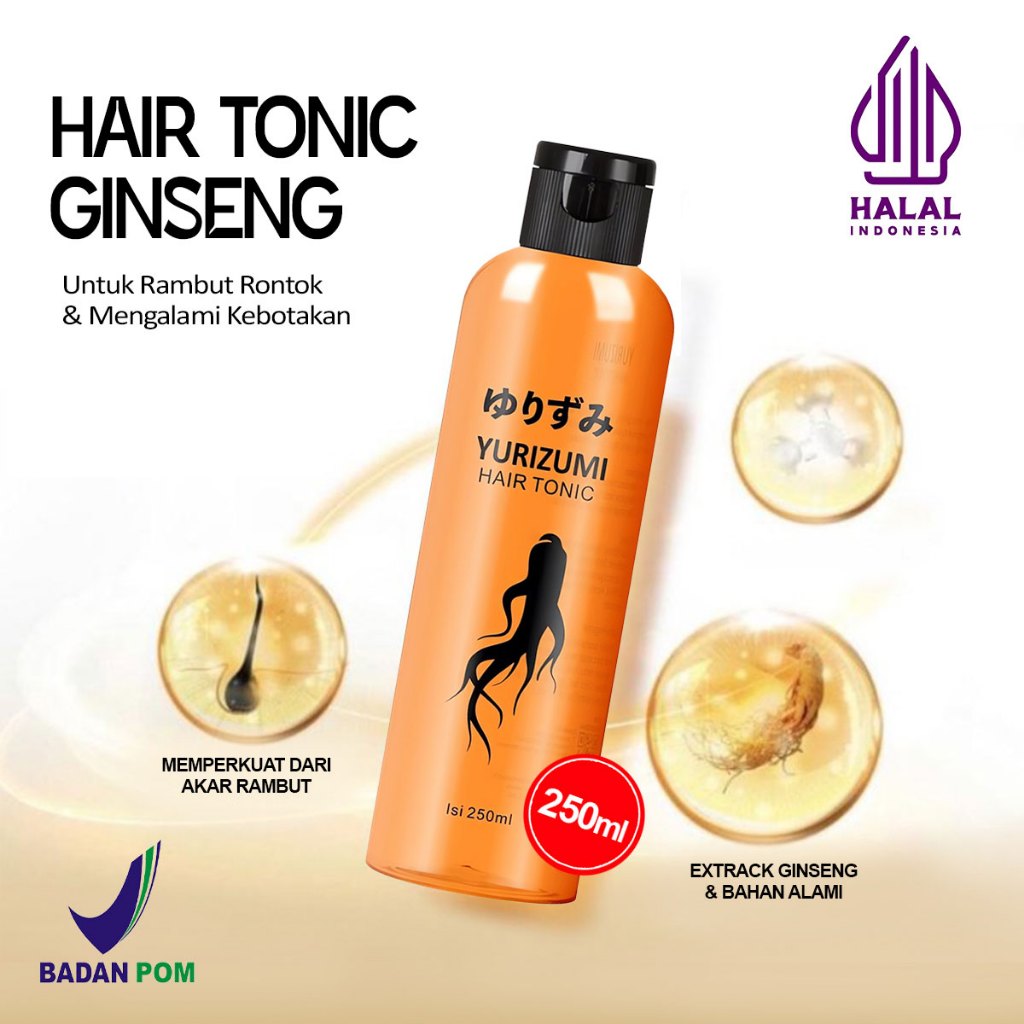 Jual Yurizumi Ginseng Hair Essence Oil BPOM Perawatan Rambut Rontok Dan ...