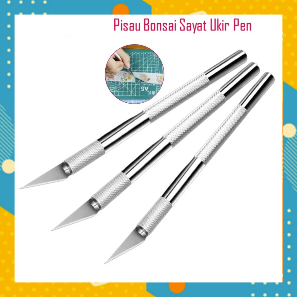 Jual Pisau UKIR SENI Cutter Katter Crafting Art Knife Metal Handle ...