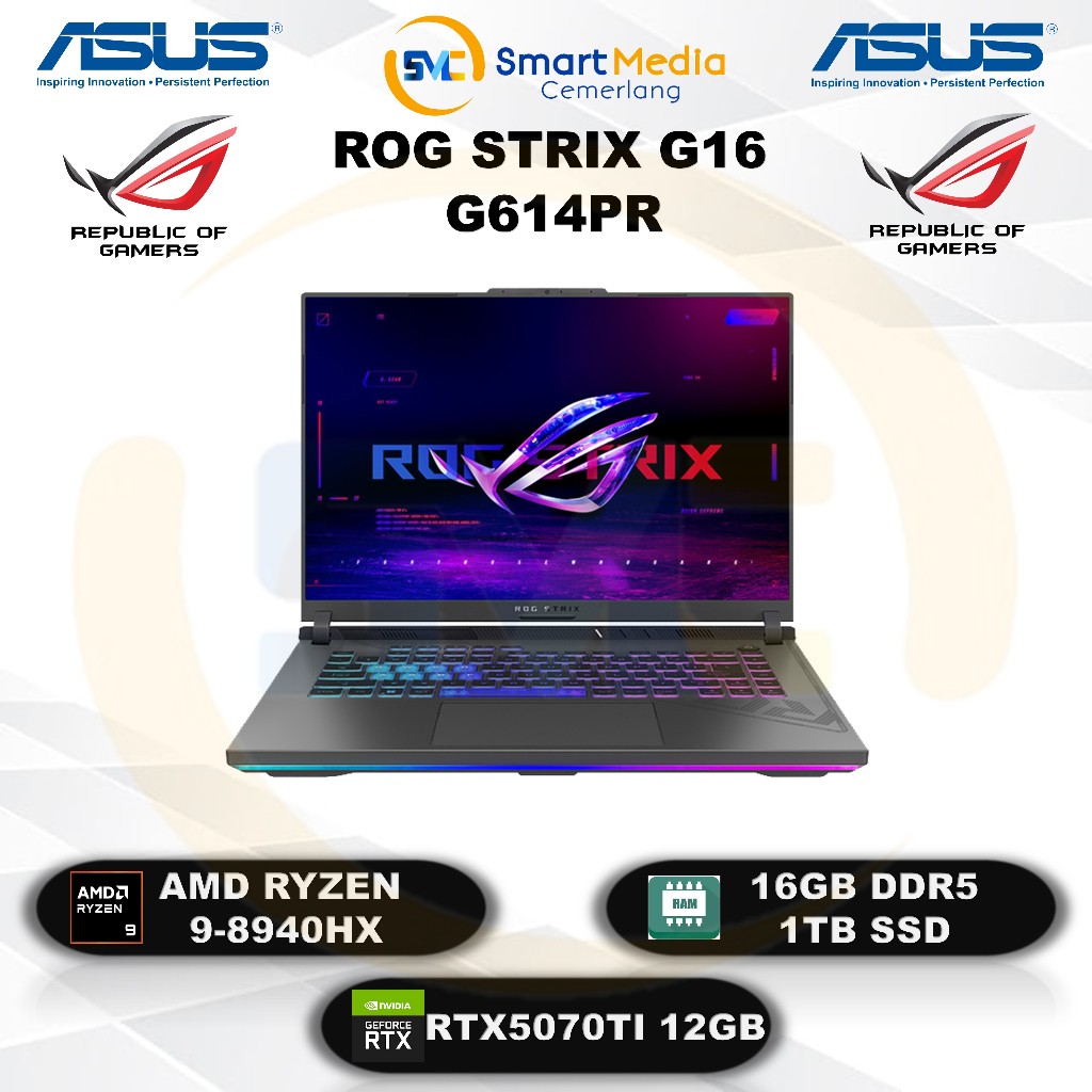 Jual ASUS Rog Strix G16 G614PR - Ryzen 9-8940HX - 16GB - 1TB ...