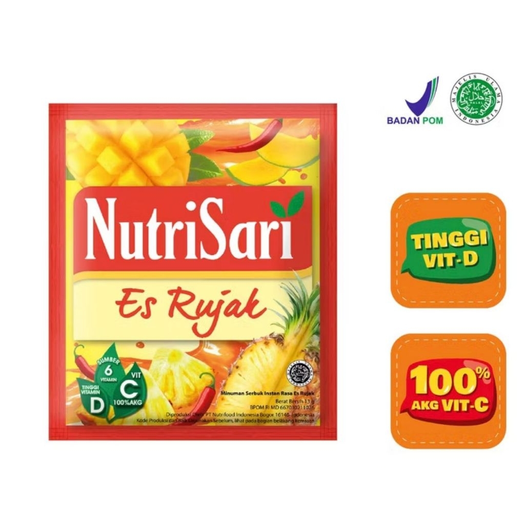 Jual NutriSari Es Rujak 1 Renteng - 10 Sachet | Shopee Indonesia