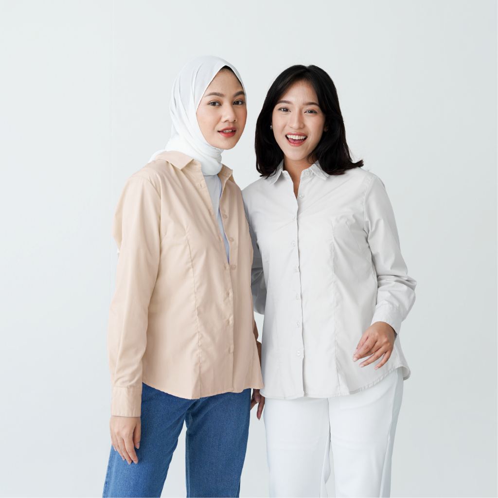 Jual COTTON INSTYLE - Priyanka Kemeja Basic Pakaian Wanita Atasan ...