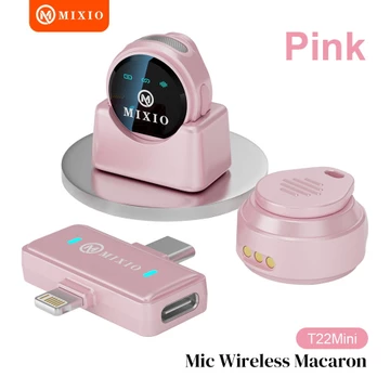 MIXIO T21 Magnetic Mic Wireless 2 In 1 Super Mini Clip On Microphone Mikrofon Lavalier HP Plug