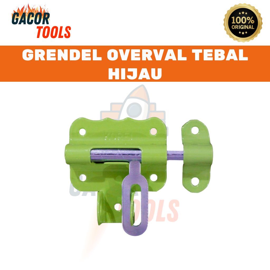 Jual Grendel Gembok Overval Overpal Tebal Hijau 2 3 Inch | Shopee Indonesia