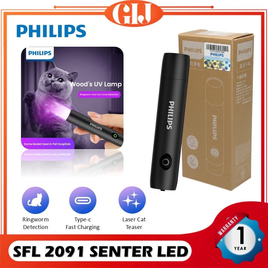 Jual Philips Lampu Senter LED SFL2091 Woods UV / Lamp Pet Urine ...