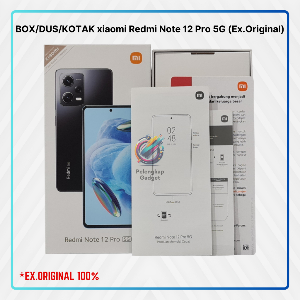 Jual BOX/DUS/KOTAK xiaomi Redmi Note 12 Pro 5G (Ex.Original) | Shopee ...
