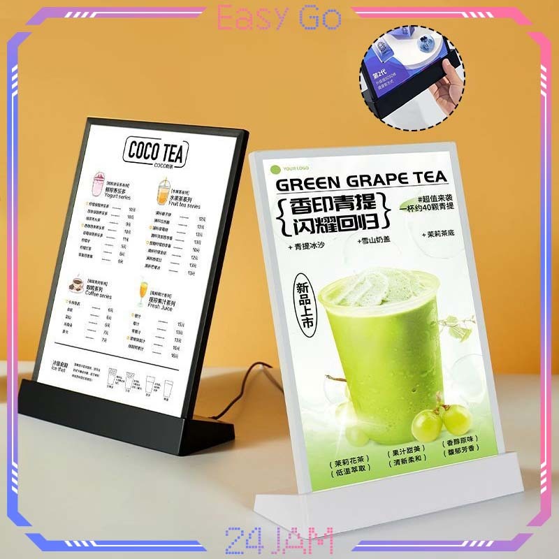Jual LED Menu Standing Display Menu LED A4 Led Stand Menu LED Display ...