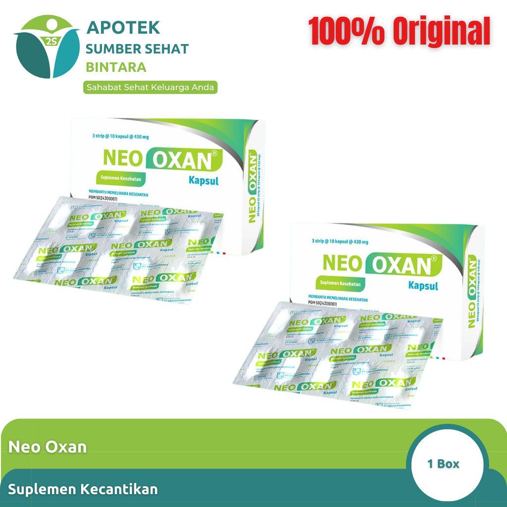 Jual Neo Oxan Kapsul | Astaxanthin & Glutathione – Suplemen Kecantikan ...