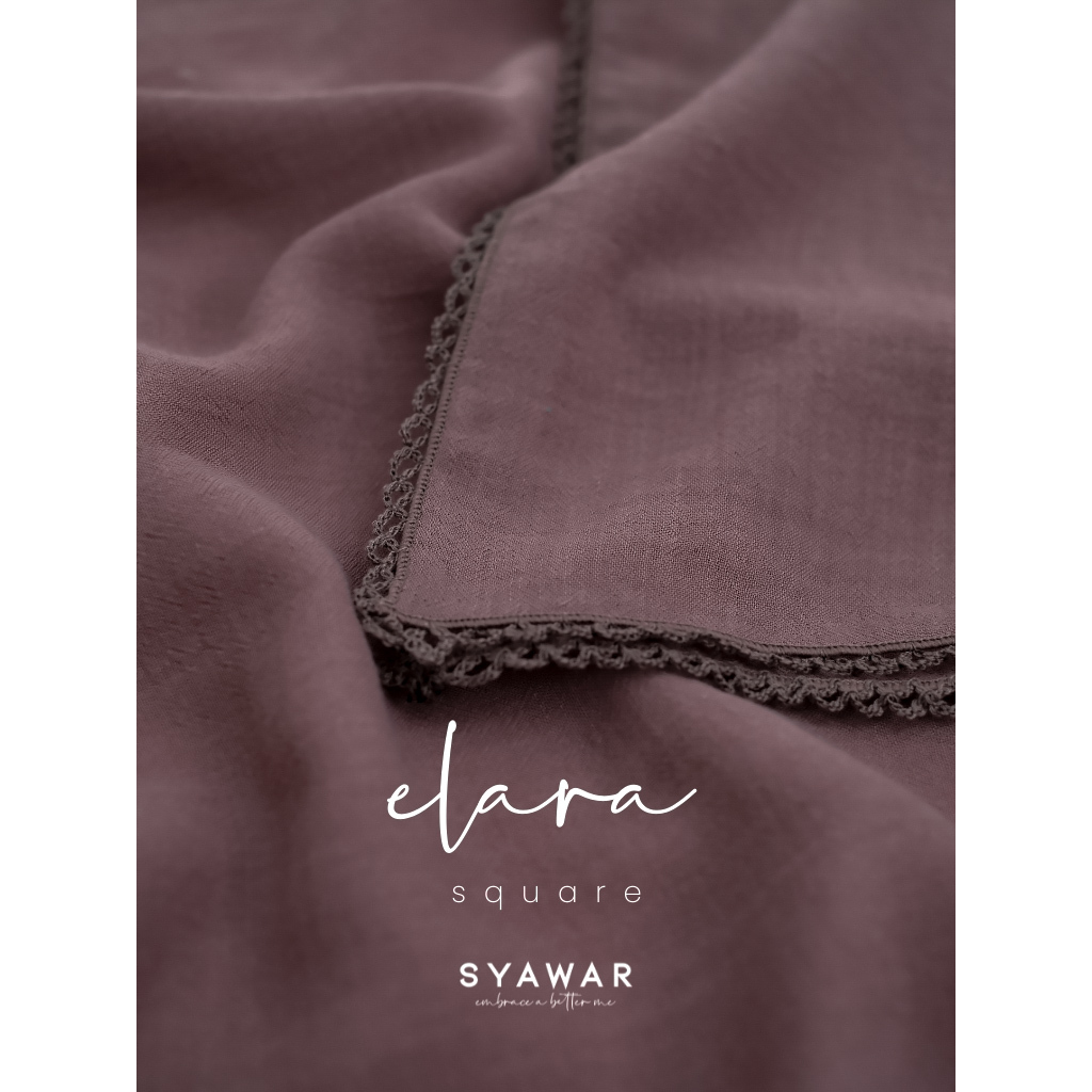 SYAWAR Elara Square Syari Embroidery Hijab Segiempat Zuma Voal Miracle 140x140