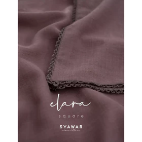 SYAWAR Elara Square Syari Embroidery Hijab Segiempat Zuma Voal Miracle 140x140