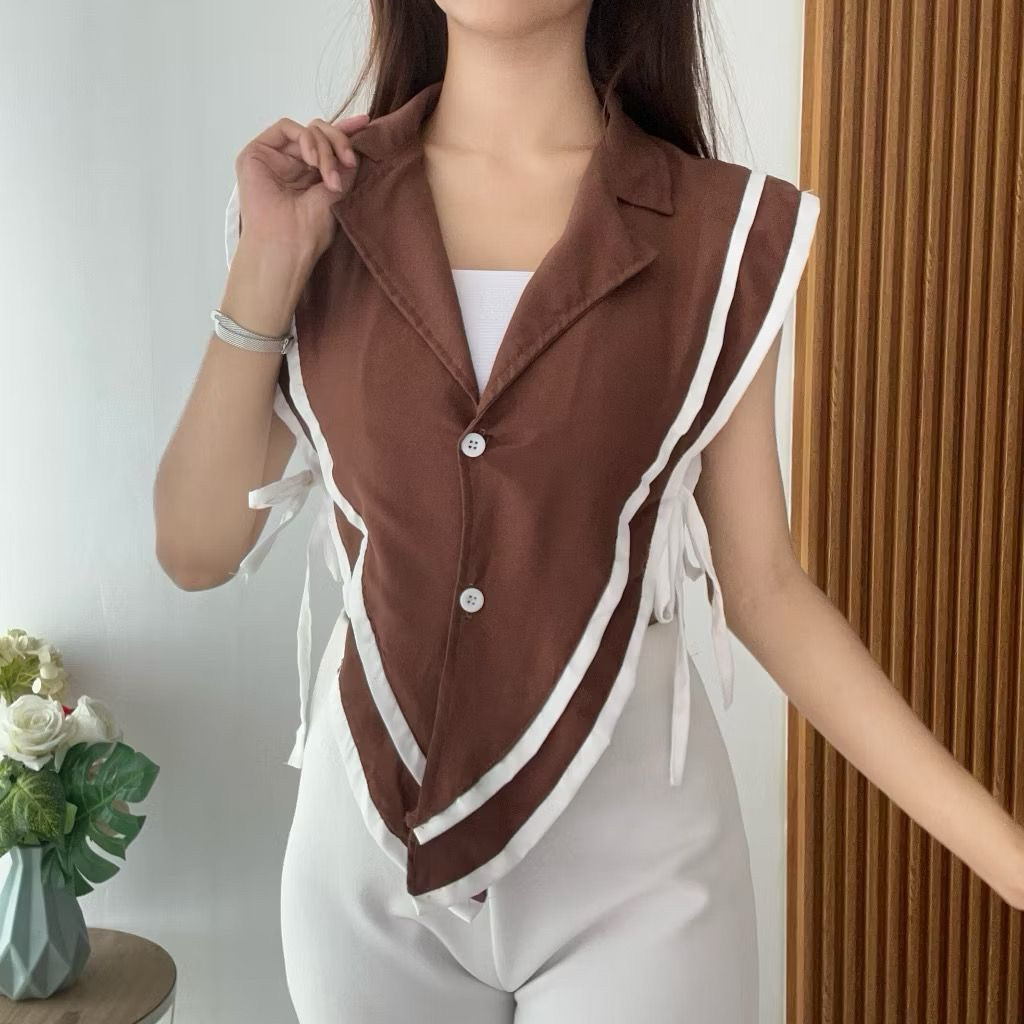 Jual ELISSE VEST / ATASAN ROMPI WANITA KEKINIAN | Shopee Indonesia