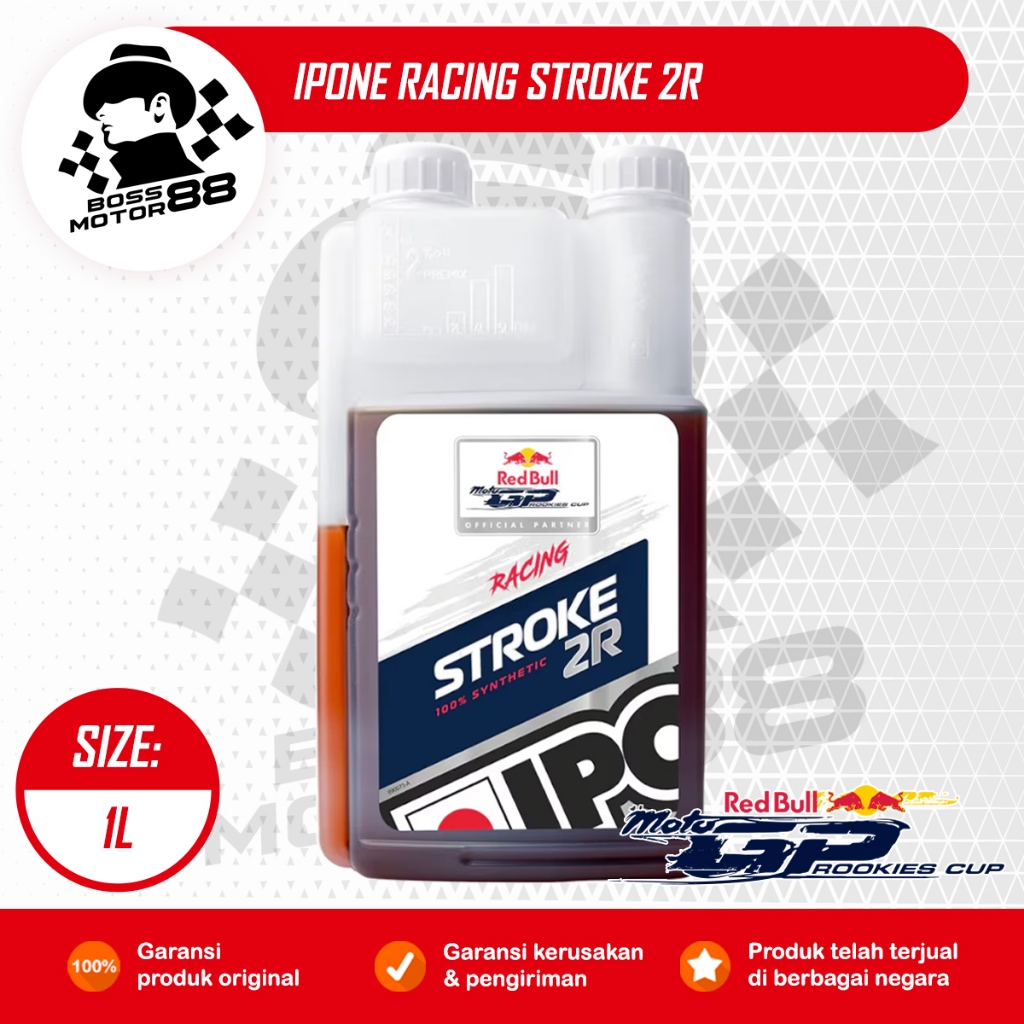 Jual Ipone 2T Stroke 2R Racing 1L - Oli Samping Motor 2Tak Racing/Balap ...