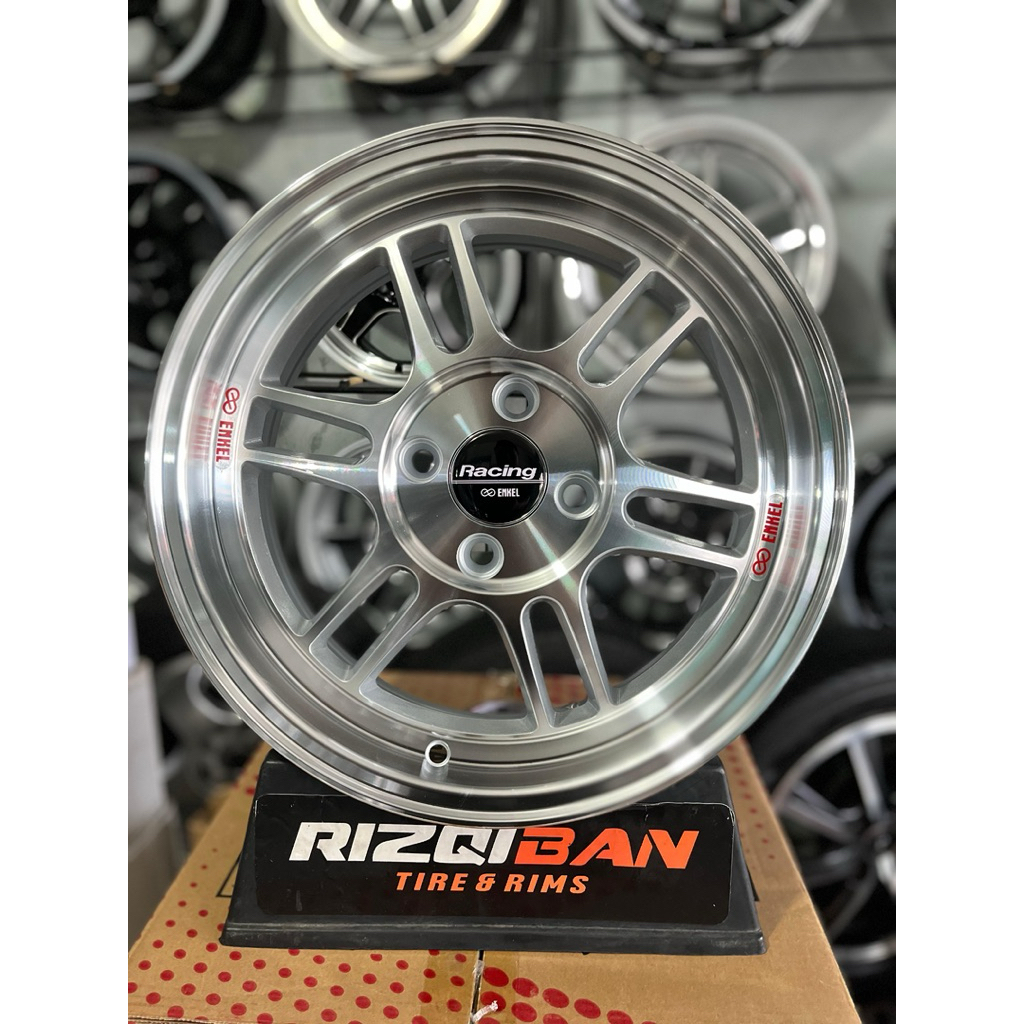 Jual velg enkei rpf r15 full polish pcd 4x100 lebar 6,5 kondisi baru ...