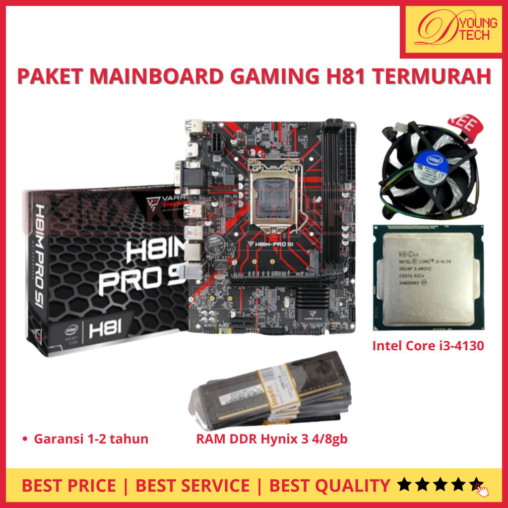 Jual Paket Siap Pakai Motherboard Varro H81 Pro S1 Lga 1150 Processor ...