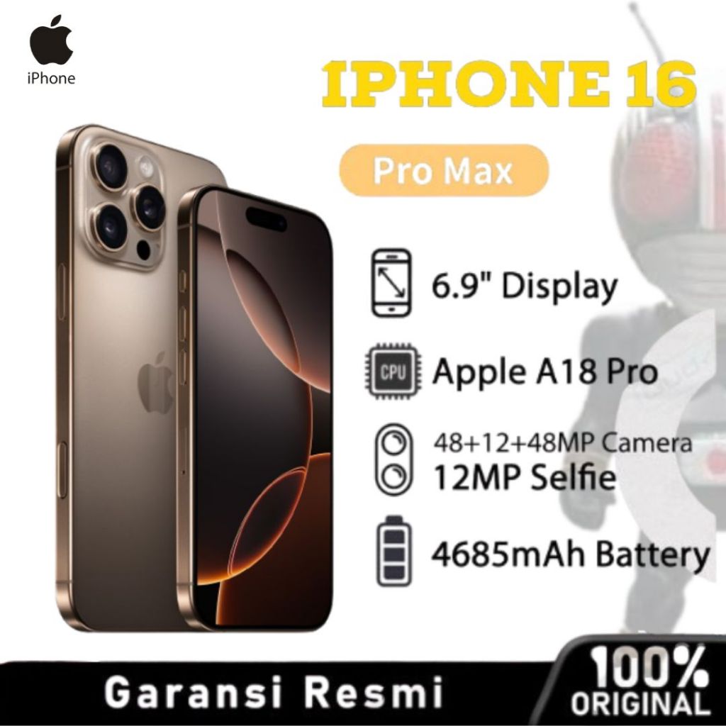 Jual APPLE IPHONE 16 PRO MAX ORIGINAL GARANSI RESMI | Shopee Indonesia